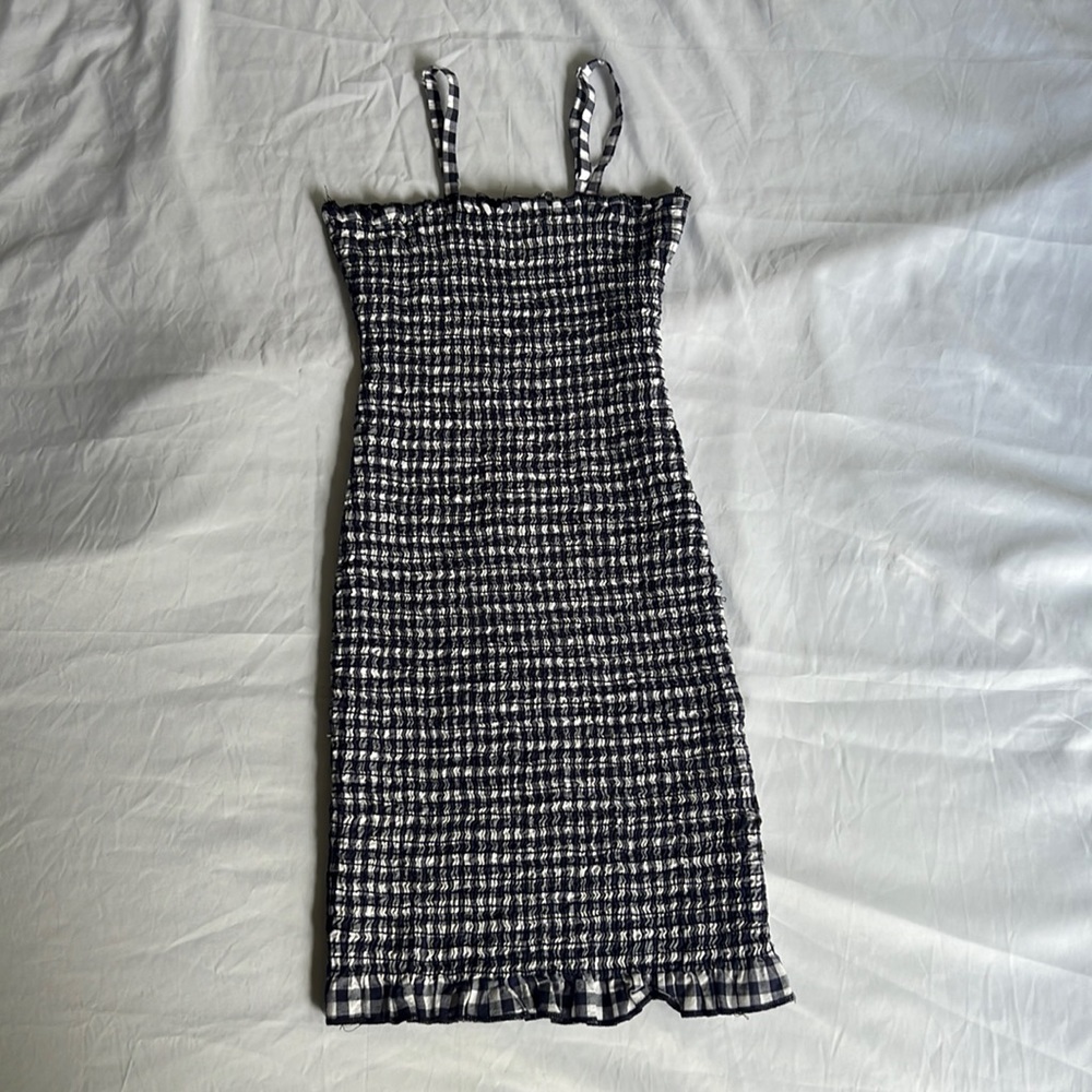 Fashion Nova Body-con Gingham Mini Dress Size XS